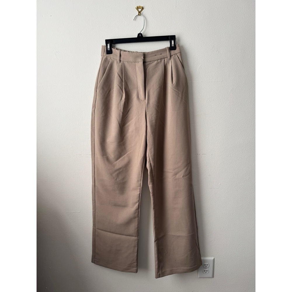 Abercrombie & Fitch Curve Love Brown Dress Sloan Tailored Wide Leg Pant